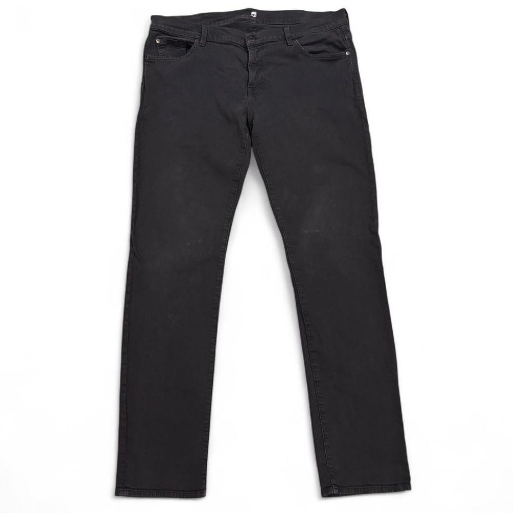 7 For All Mankind Jeans slim skinny leg grey twill denim